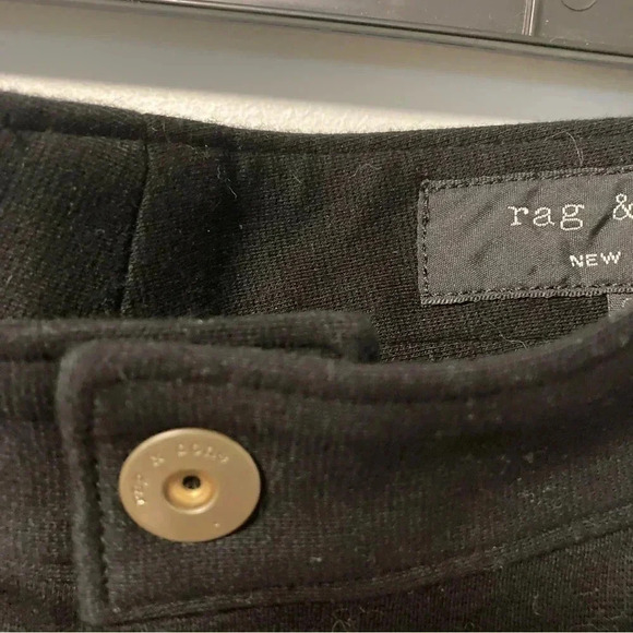 NWT rag & bone leather insert black jeggings pants - Picture 6 of 9